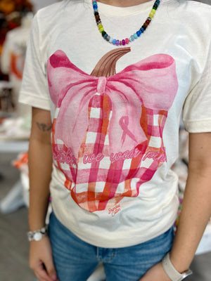 PINK PLAID PUMPKIN TEE
