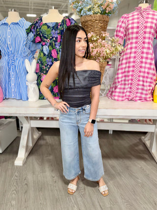 SASHA POLKA DOT BLACK TOP