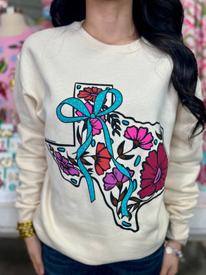 LAURENS FLORAL TEXAS SWEATSHIRT