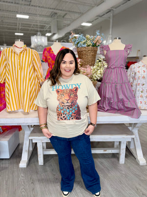 HOWDY BLING TIGER TEAL TEE