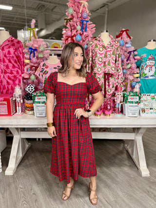 MARIBETH PLAID DRESS