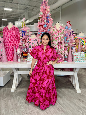 CARRIE ANN FLORAL MIDI DRESS