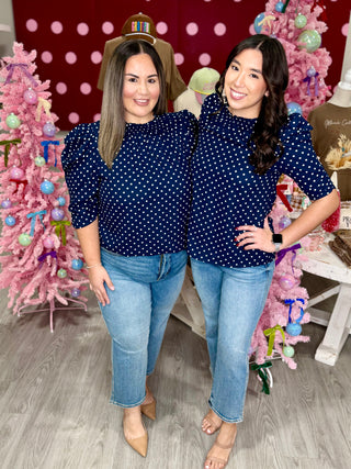 AMINA POLKA DOT TOP