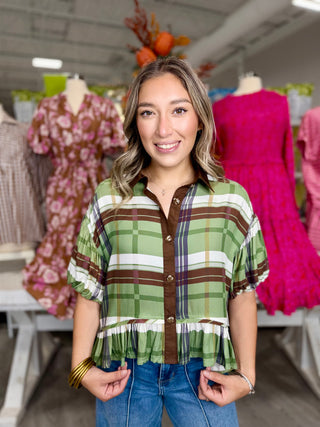 EVA PLAID TOP
