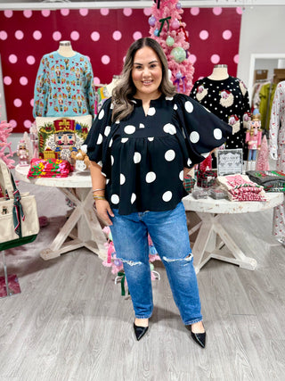 HOLLY POLKA DOT TOP