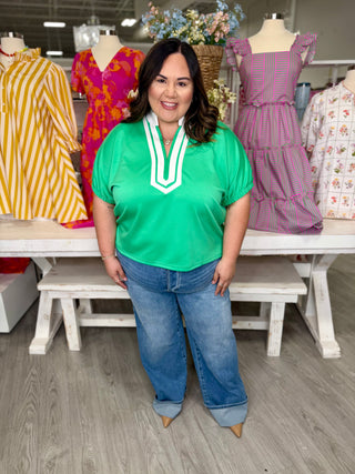 HEATHER GREEN TOP