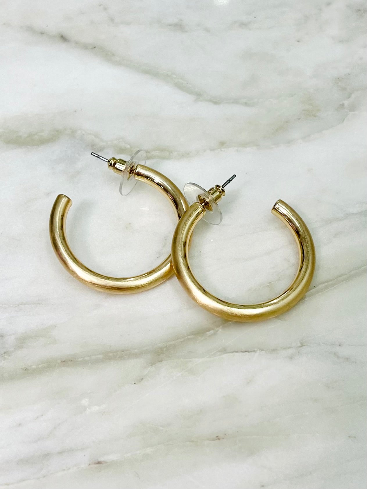 CAMERON BRUSHED GOLD EARRINGS