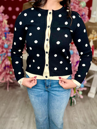 JACKIE POLKA DOT CARDIGAN