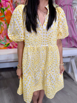MORGAN EYELET DRESS