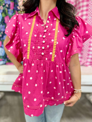 PATSY POLKA DOT TOP