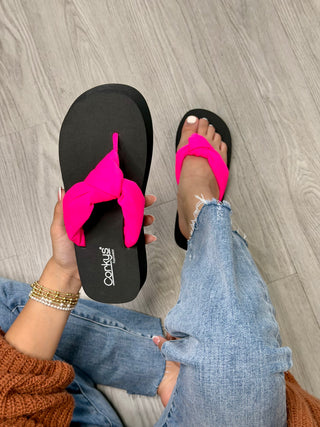 YOU GO GIRL CORKY PINK SANDALS