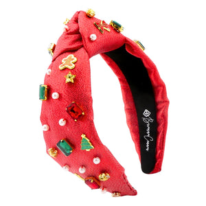 Adult Size Red Shimmer Christmas Headband