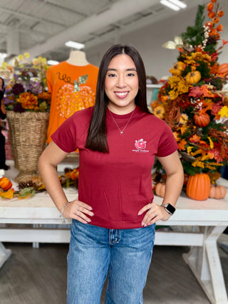SIMPLY SOUTHERN CARMINE TEACHER TEE