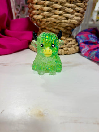 HIGHLAND COW GLITTER SQUISHY