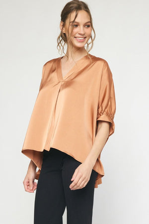 AUTUMN SATIN TOP