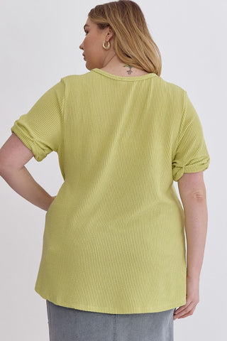 AVERY V-NECK RIBBED TOP