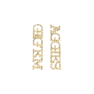Texas A&M GIG'EM Pavé Rhinestone Stud Earrings