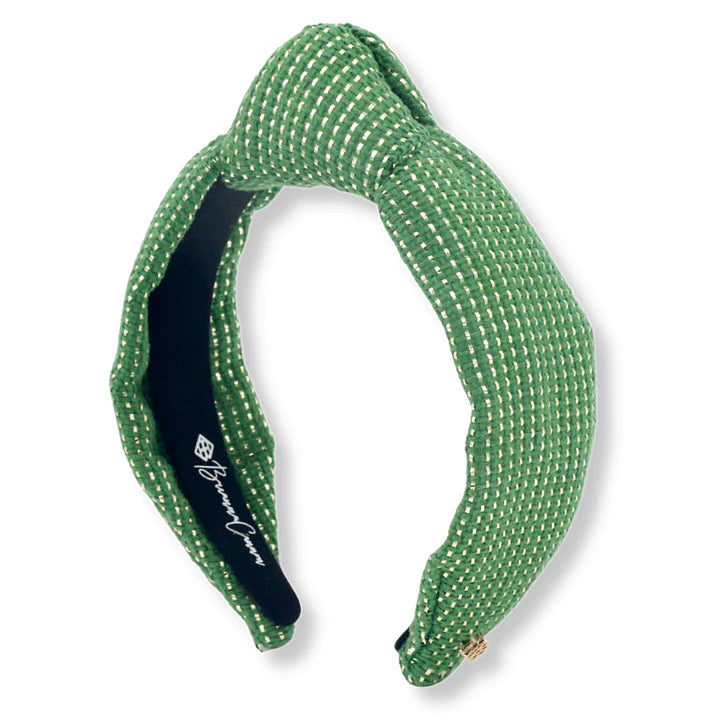 Green Solid Tweed Headband/ Adult