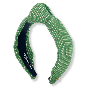 Green Solid Tweed Headband/ Child