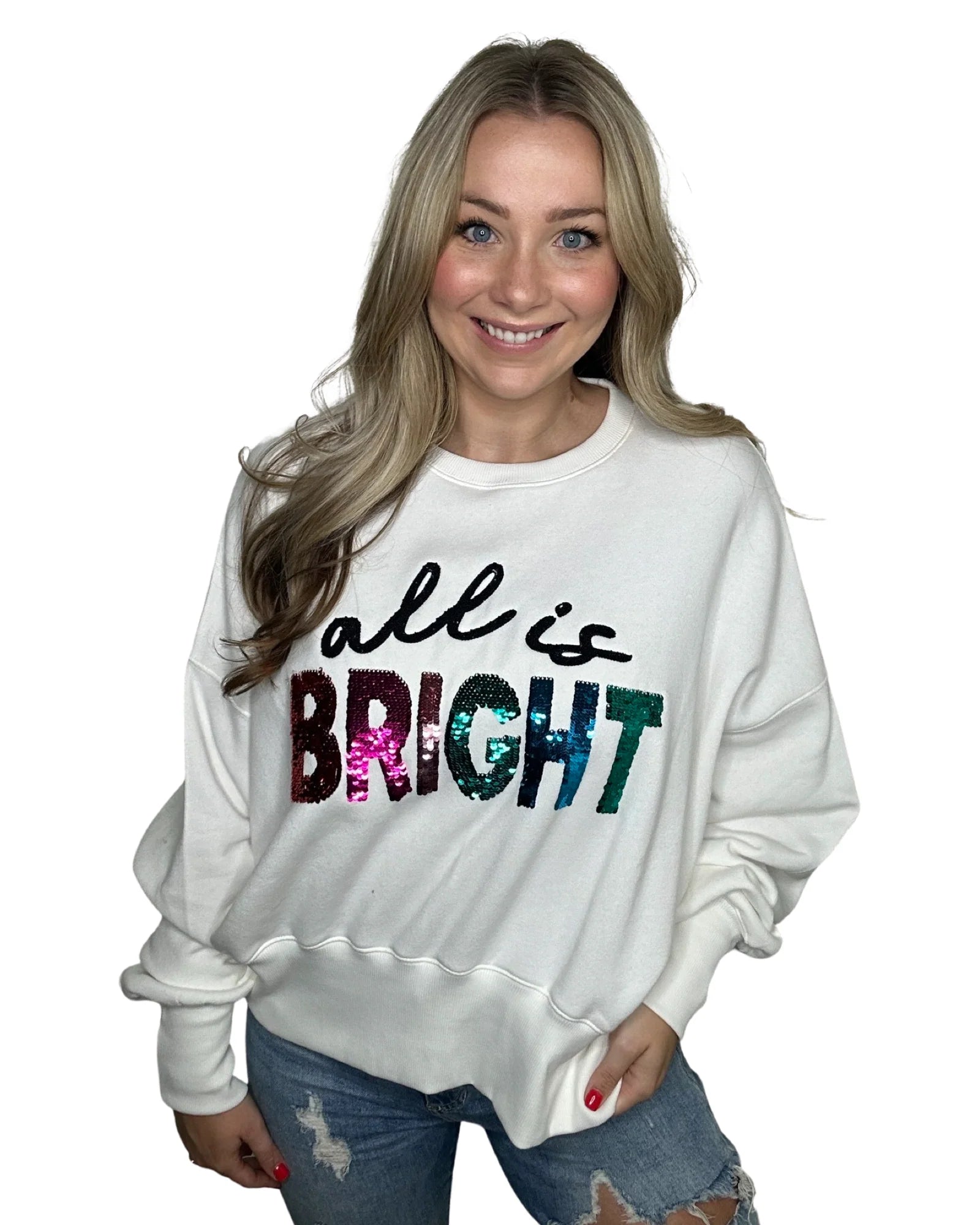 ALL IS BRIGHT BELGIAN CREAM SWEATSHIRT