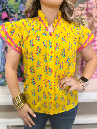 Millie Top-Yellow