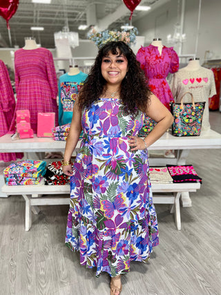 PURPE FLORAL DRESS