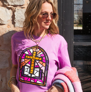 Stained Glass Cross Tee
