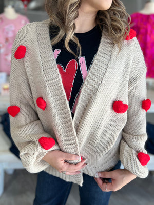 LILLY HEART KNIT CARDIGAN