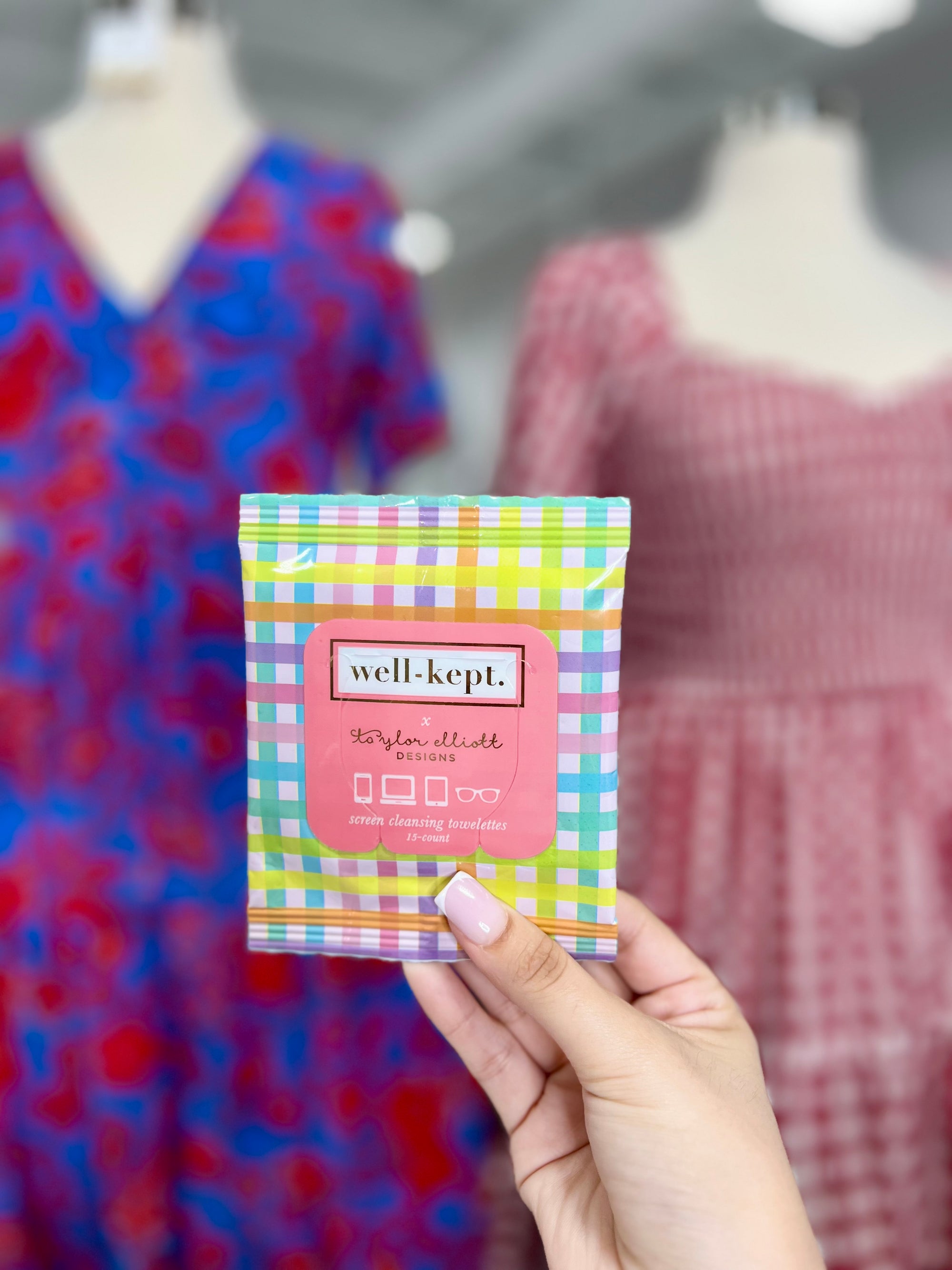 SCREEN CLEANSING TOWELETTES- GINGHAM