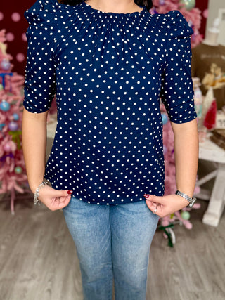 AMINA POLKA DOT TOP
