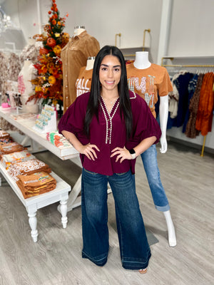 VIVIANA PLUM TOP