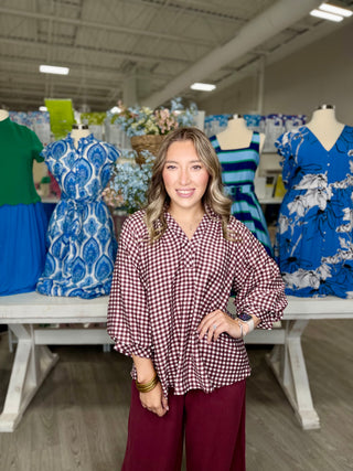 CARRIE GINGHAM TOP