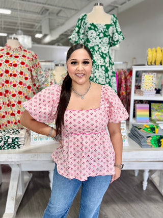 BLOSSOM PEPLUM BLOUSE