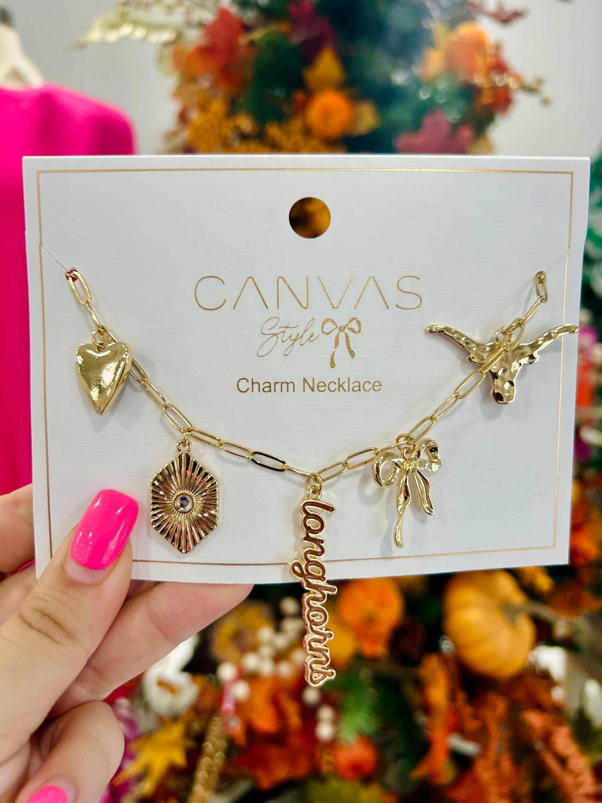 Texas Longhorns Paper Clip Charm Collector Necklace