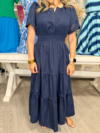 MAYA NAVY MAXI DRESS