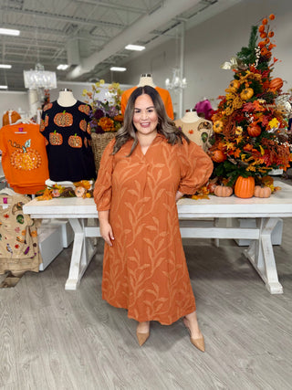 QUINN DRESS-TERRACOTTA