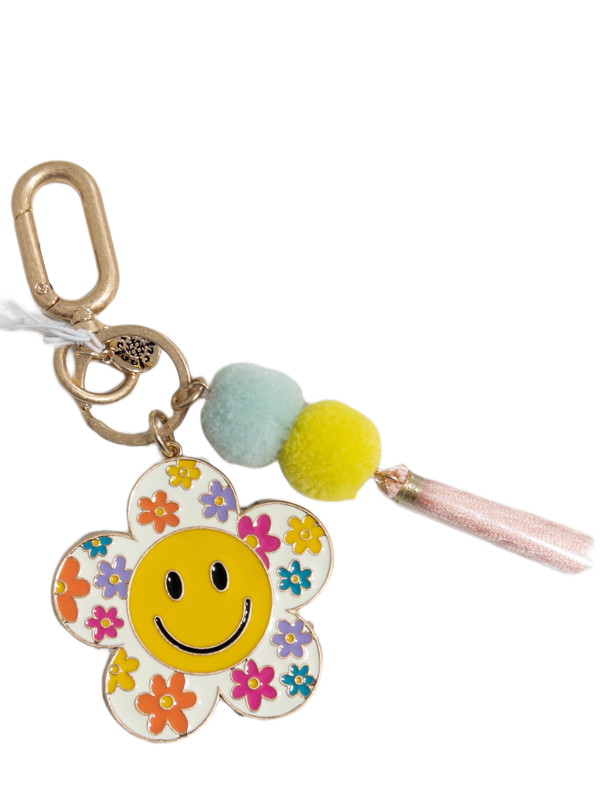 HAPPY multi color FLOWER KEYCHAIN