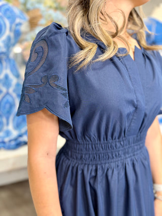 MAYA NAVY MAXI DRESS