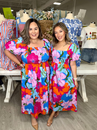 KRISTEN FLORAL MIDI DRESS