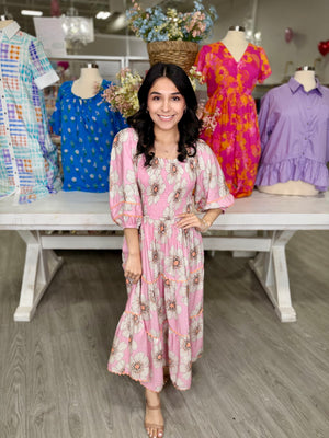 YVETTE FLORAL MIDI DRESS