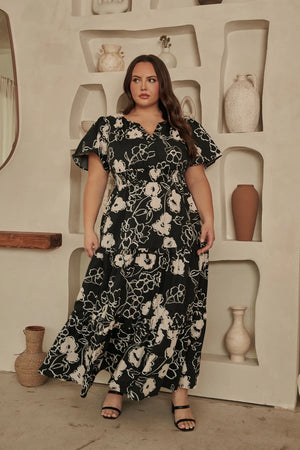 BARCELONA FLORAL MAXI DRESS