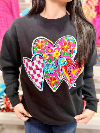Callie Ann Stelter Trio Of Hearts Sweatshirt