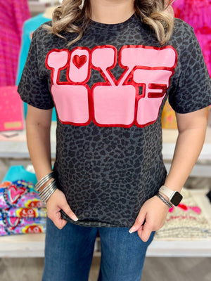 BUBBLE LOVE RED METALLIC LEOPARD