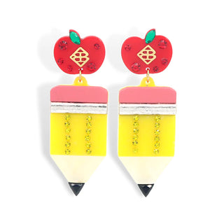 BACK TO SCHOOL PENCIL EARRINGS