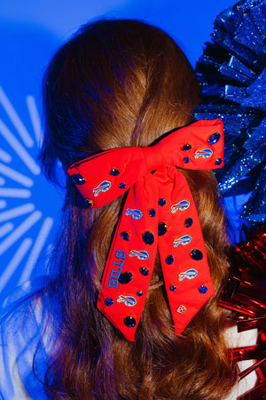 Buffalo Bills Red Bow Barrette