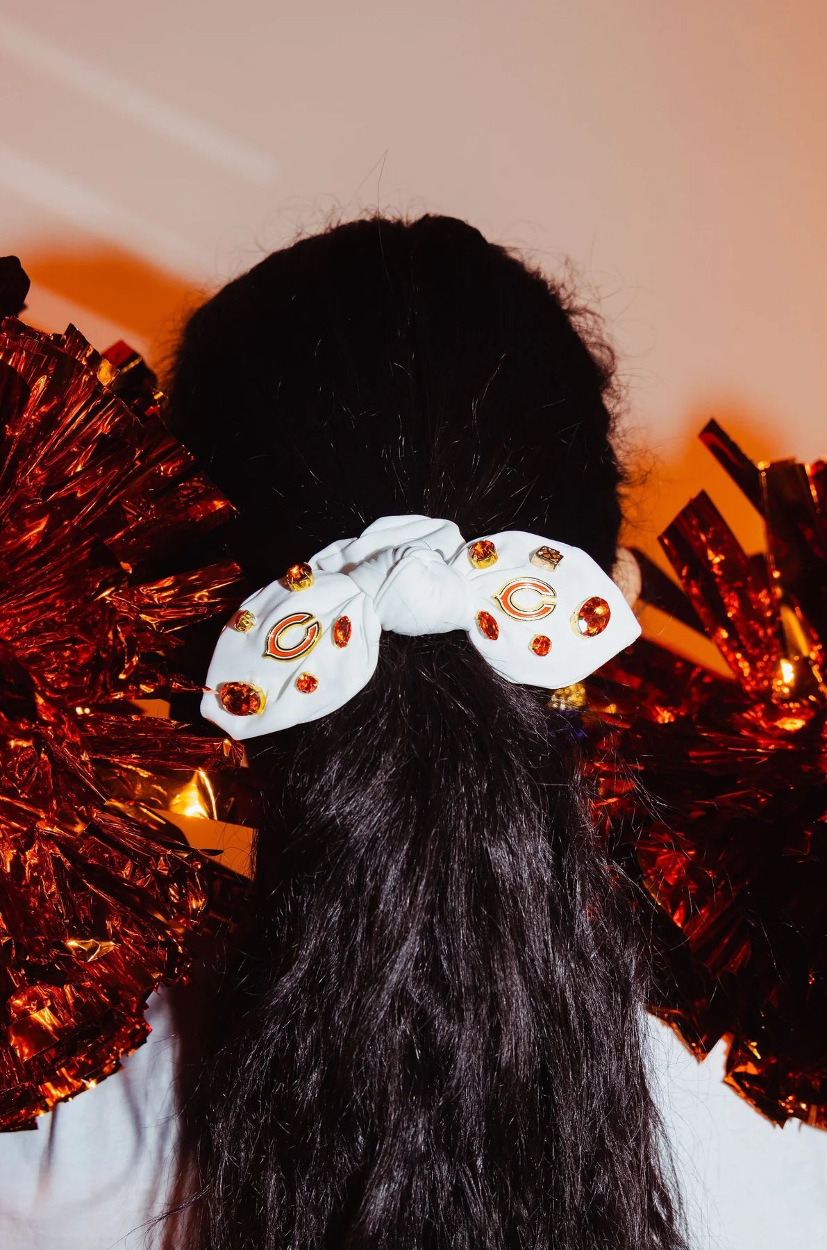 Chicago Bears White Logo Bow Scrunchie Regular price