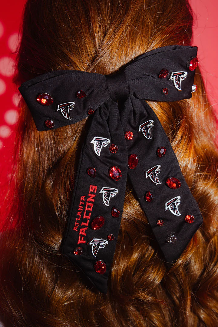 Atlanta Falcons Black Bow Barrette
