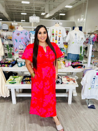 Marlene Floral Poplin Midi Dress