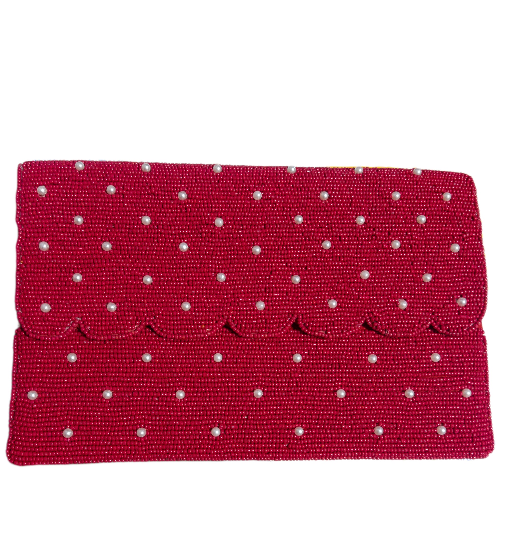 RED PEARL CLUTCH