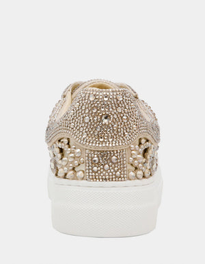 BETSEY JOHNSON REILY GOLD SNEAKER